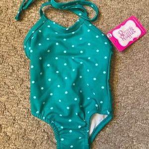 Ricrack and raffles one piece bathing suit 0-3